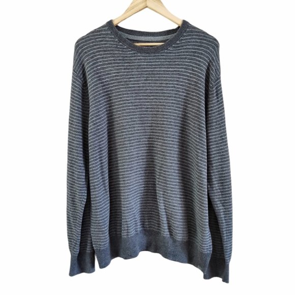 Eddie Bauer Striped Crew Pullover Sweater Wool XL - Picture 1 of 7